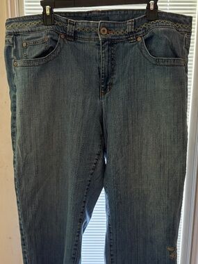 Vintage Y2K Jeanstar Embroidered Denim Capri Jeans Women's Plus Size 20W Avg Str